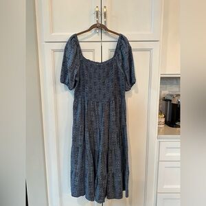 Sonoma goods for life blue floral maxi dress size XL